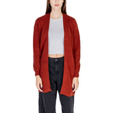 Vero Moda Red Viscose Cardigan -   -  Vero Moda.